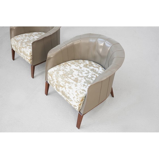 Image 1 of Paire de fauteuils vintage par Umberto Asnago pour Giorgetti, Italie