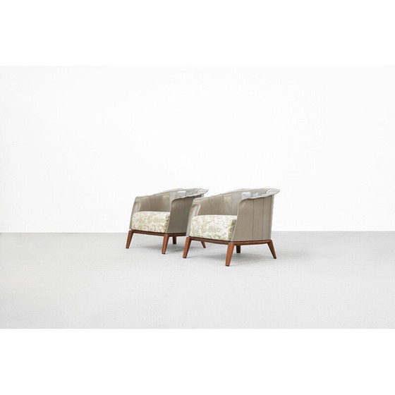 Image 1 of Paire de fauteuils vintage par Umberto Asnago pour Giorgetti, Italie
