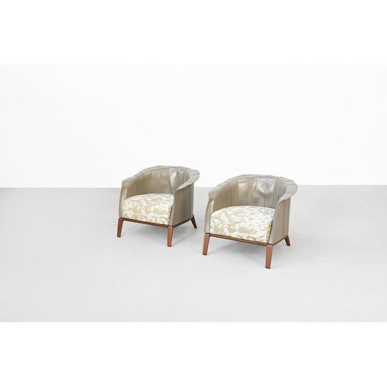 Image 1 of Paire de fauteuils vintage par Umberto Asnago pour Giorgetti, Italie