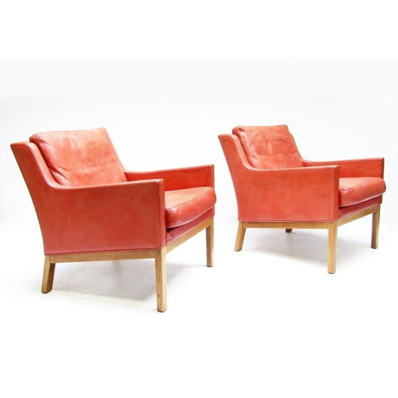 Image 1 of Paire de chaises longues vintage par Kai Lyngfeldt Larsen pour Søren Willadsen, Danemark 1960