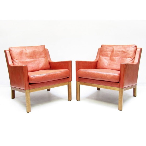 Image 1 of Paire de chaises longues vintage par Kai Lyngfeldt Larsen pour Søren Willadsen, Danemark 1960