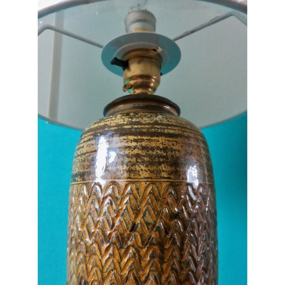 Image 1 of Lampe vintage en grès et émail brillant par Nils Kahler pour Hak, Danemark 1960