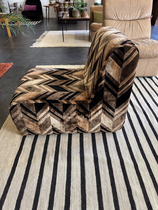 Fauteuil vintage retapissé 1970