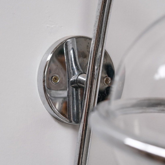 Image 1 of Lampes murales vintage en chrome et verre transparent par Kinkeldey, 1970