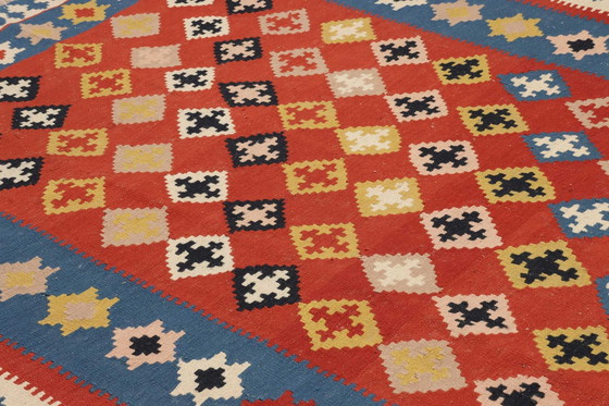 Image 1 of Kilim Fars Kashgaï -Tissé à la main-Utilisé 233 X 176 cm No. 448919