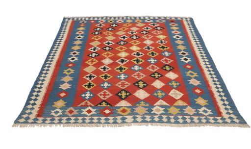 Kilim Fars Kashgaï -Tissé à la main-Utilisé 233 X 176 cm No. 448919