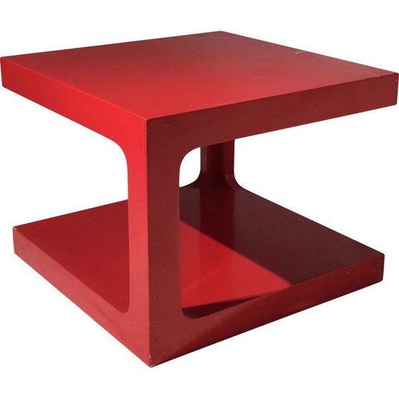 Image 1 of Table basse vintage en laque rouge