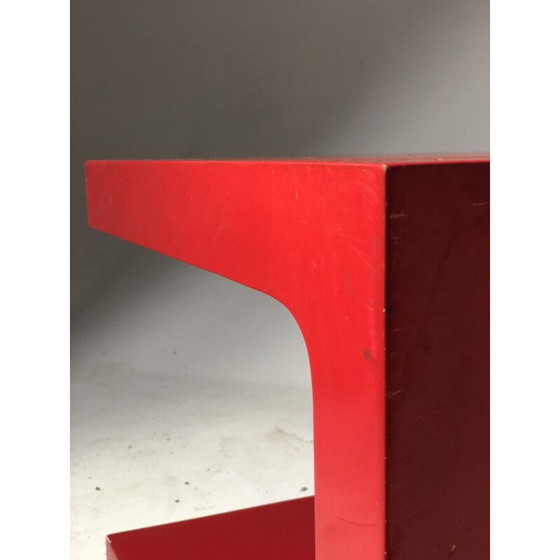 Image 1 of Table basse vintage en laque rouge