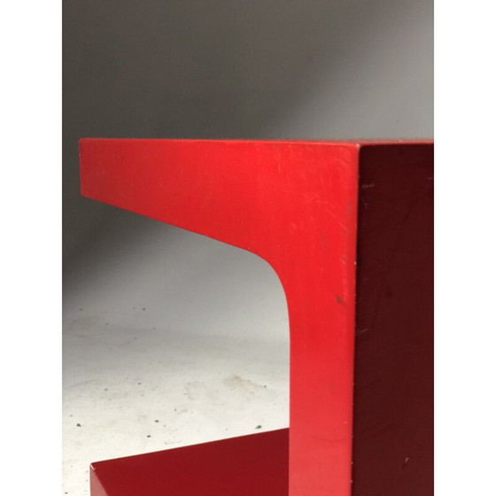 Image 1 of Table basse vintage en laque rouge