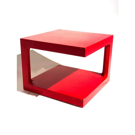 Image 1 of Table basse vintage en laque rouge
