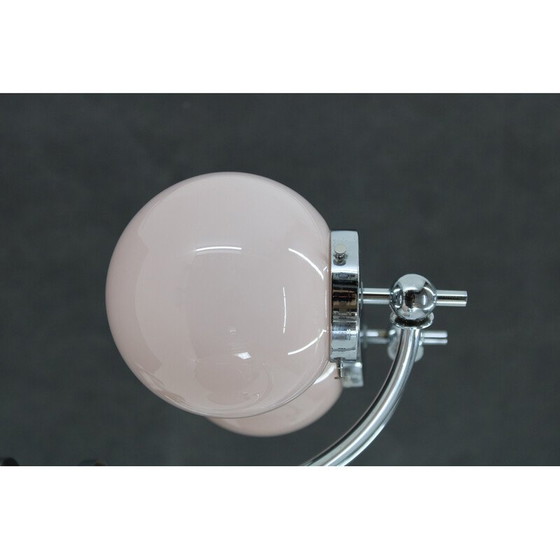 Image 1 of Lustre vintage Art Déco chromé, Tchécoslovaquie années 1930