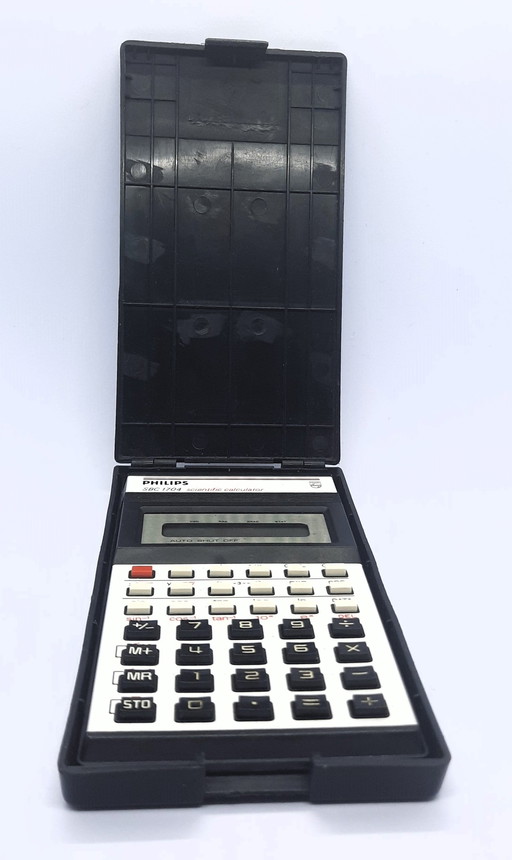Calculatrice scientifique vintage des années 1980 Philips Sbc 1704