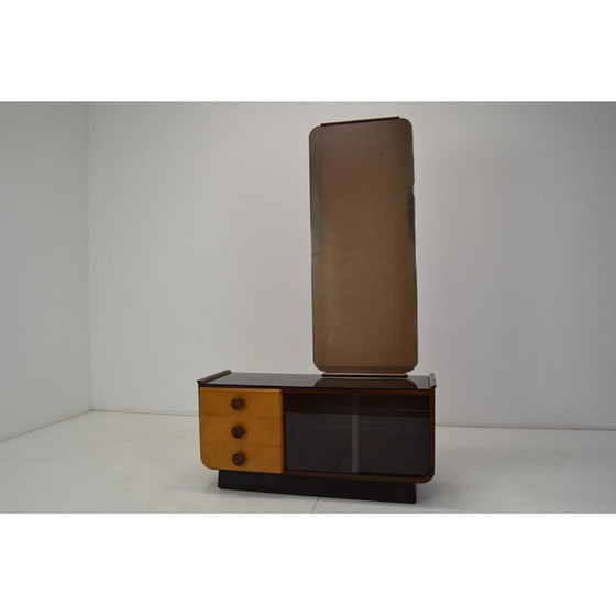 Image 1 of Coiffeuse vintage en bois, Tchécoslovaquie 1950