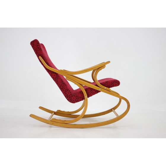 Image 1 of Fauteuil à bascule vintage en hêtre par Ton, Tchécoslovaquie 1970