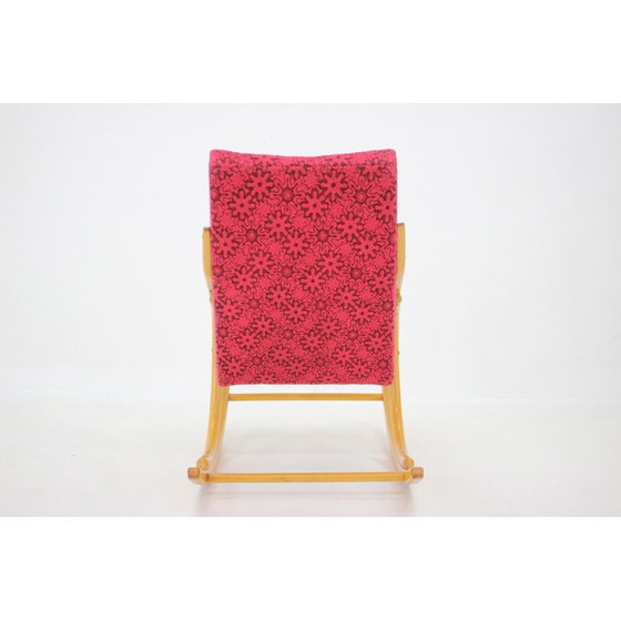 Image 1 of Fauteuil à bascule vintage en hêtre par Ton, Tchécoslovaquie 1970