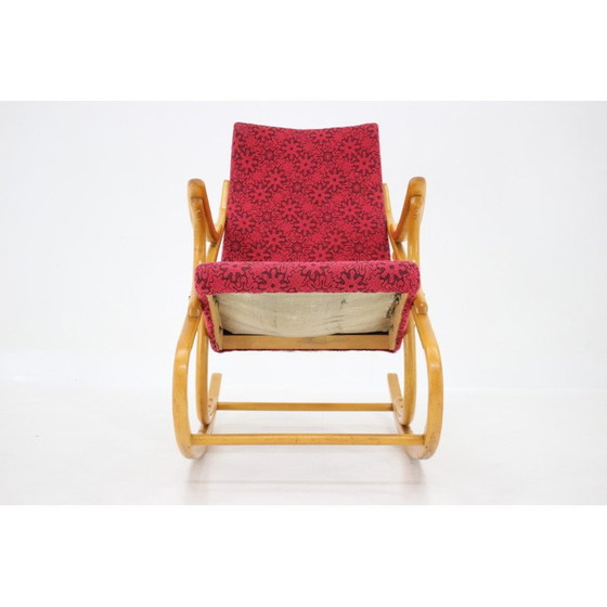 Image 1 of Fauteuil à bascule vintage en hêtre par Ton, Tchécoslovaquie 1970