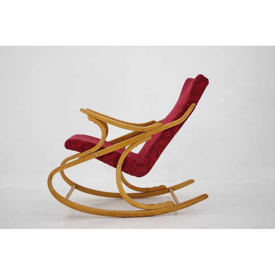 Image 1 of Fauteuil à bascule vintage en hêtre par Ton, Tchécoslovaquie 1970