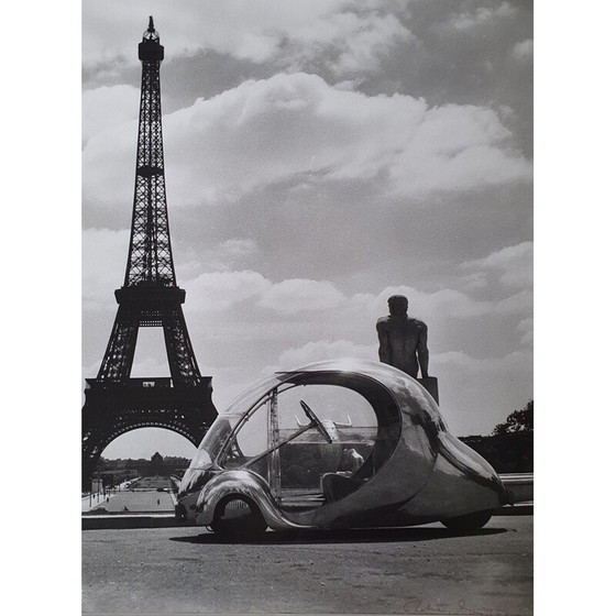 Image 1 of Peinture vintage "L'œuf électrique" de Paul Arzens, 1980