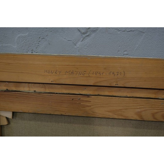 Image 1 of Peinture à l'huile moderne sur toile de Henry Mayne, Suède 1960