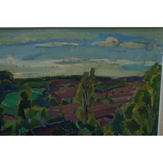 Image 1 of Peinture à l'huile moderne sur toile de Henry Mayne, Suède 1960