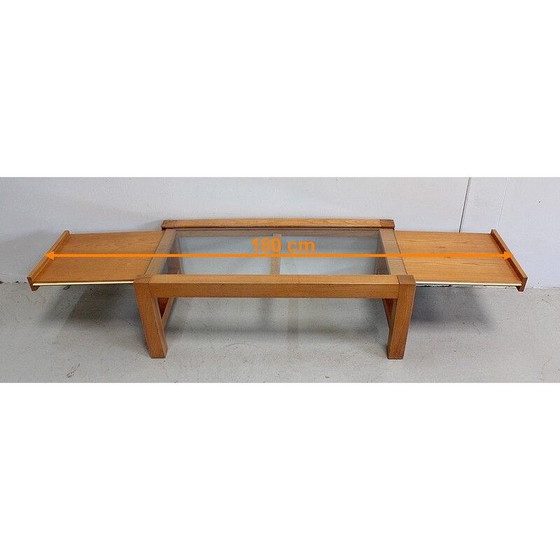 Image 1 of Table basse modulaire vintage en frêne massif, 1970