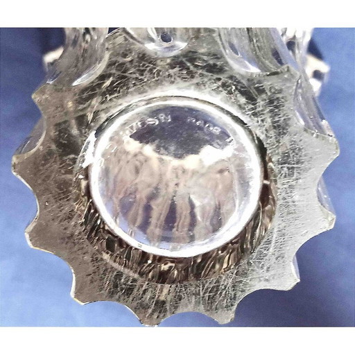 Vase vintage en verre moulé Art Déco par Pierre D'Avesn