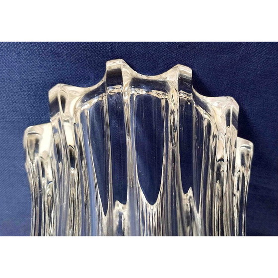 Image 1 of Vase vintage en verre moulé Art Déco par Pierre D'Avesn