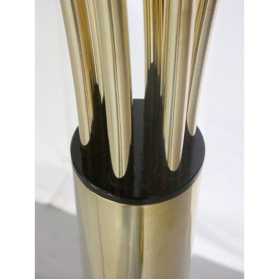 Image 1 of Lampadaire vintage Arco en laiton massif et marbre de Carrare à 6 branches, Italie 1970