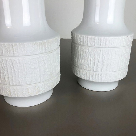 Image 1 of Lot de 2 vases Op Art en porcelaine de Richard Scharrer pour Thomas