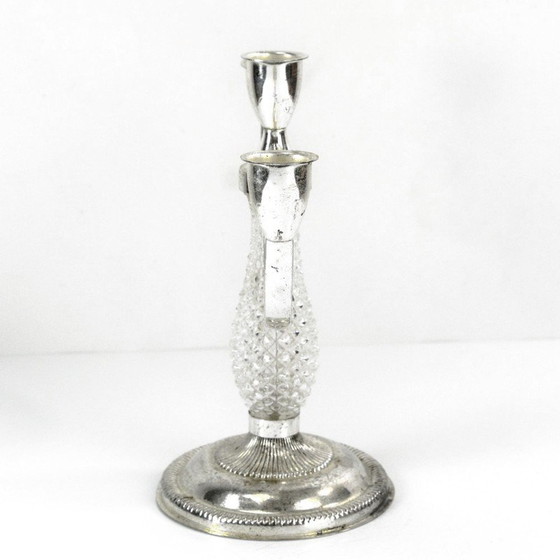 Image 1 of Bougeoir vintage à trois points en métal plaqué par La Pierre, France 1970