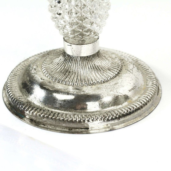 Image 1 of Bougeoir vintage à trois points en métal plaqué par La Pierre, France 1970