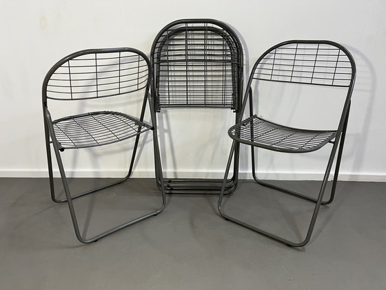 Image 1 of 4 chaises vintage Niels Gammelgaard Ikea Aland Wire Chairs Seventies