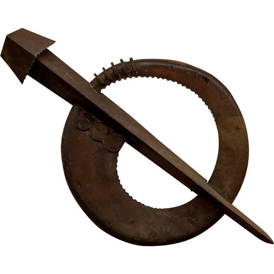 Image 1 of Pièce murale vintage en laiton Art Déco, 1920