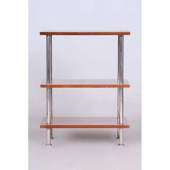 Image 1 of Etagère vintage Bauhaus en acier chromé, Allemagne 1940