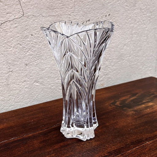 Vase en cristal vintage pour Noritake Bleikristall Allemagne 1970