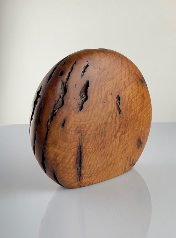 Image 1 of Blackbutt Burl Vase En Bois Avec Signature