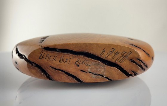 Image 1 of Blackbutt Burl Vase En Bois Avec Signature