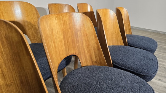Image 1 of Chaises de salle à manger par Oswald Haerdtl, 1950, Ensemble de 8