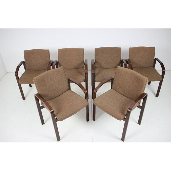 Image 1 of Ensemble de 6 chaises longues vintage par Národní podnik Holešov pour Ton, Tchécoslovaquie 1993