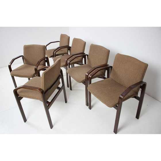 Image 1 of Ensemble de 6 chaises longues vintage par Národní podnik Holešov pour Ton, Tchécoslovaquie 1993