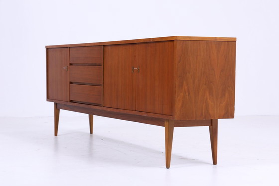 Image 1 of Vintage Sideboard années 60 | Mid Century tiroirs buffet noyer teck bois de rangement