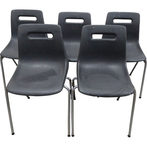 Ensemble de 5 chaises vintage par Katwijk, Pays-Bas 1975-1999