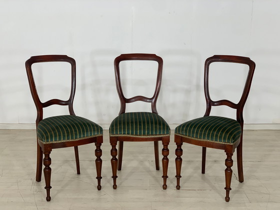 Image 1 of Biedermeier chaises chaise de salle à manger vers 1800