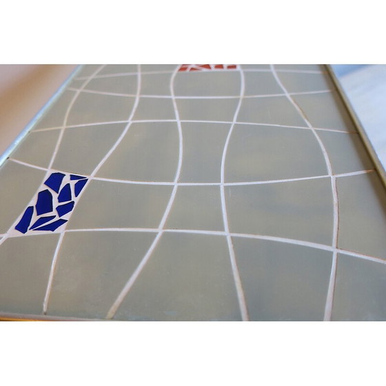 Image 1 of Table basse à pieds évasés en céramique, Mid Century, années 1950-1960