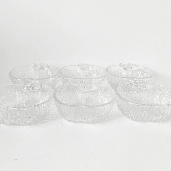 Image 1 of Ensemble de plateaux à pommes en verre vintage