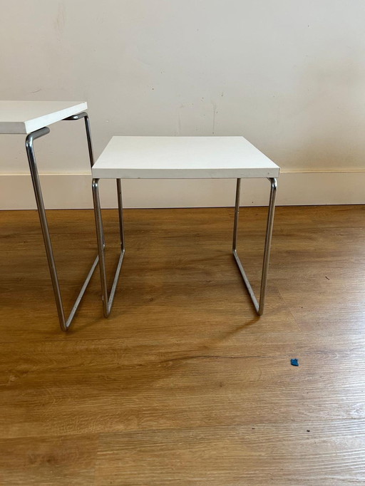 Set de tables d'appoint Brabantia blanc (vintage)