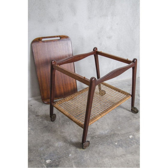 Image 1 of Chariot vintage en teck de Johannes Andersen pour Silkeborg, 1960