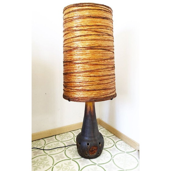 Image 1 of Lampadaire vintage en céramique accolay, 1970