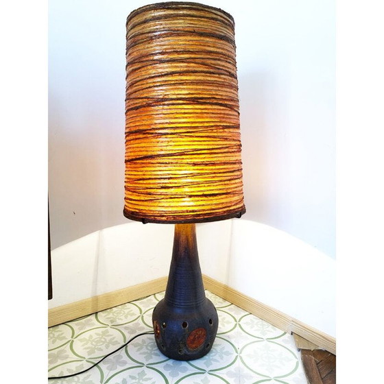 Image 1 of Lampadaire vintage en céramique accolay, 1970
