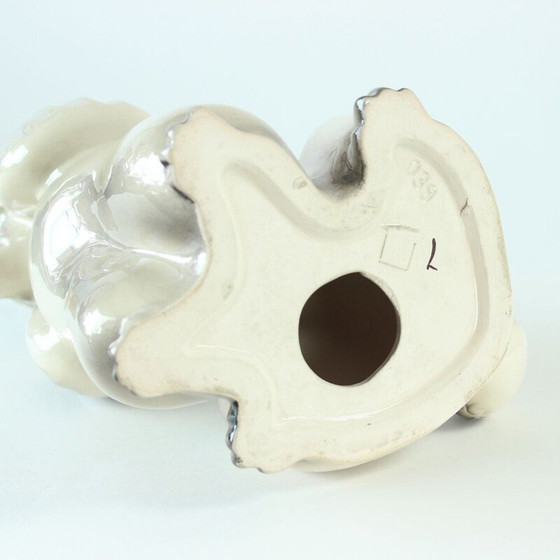 Image 1 of Statue de caniche vintage en porcelaine par Jikohera Tchécoslovaquie années 1960
